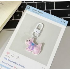 Purple Puppy Keychain